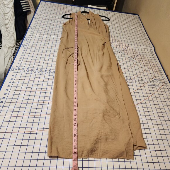 Vince Sleeveless Wrap Dress NWT Tan Small - Picture 2 of 12
